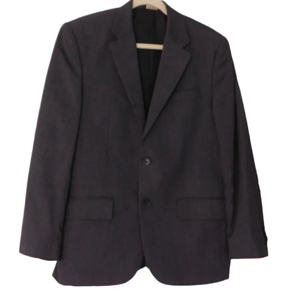 Banana Republic Sport Coat Blazer Suit Jacket 100% wool 2‎ Button Size 40R Gray